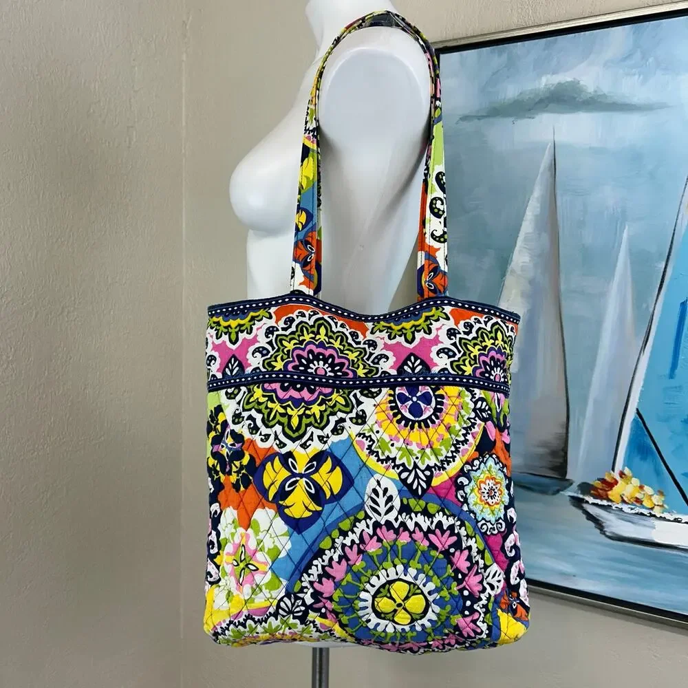 Vera Bradley quilted cotton tote retired “Rio